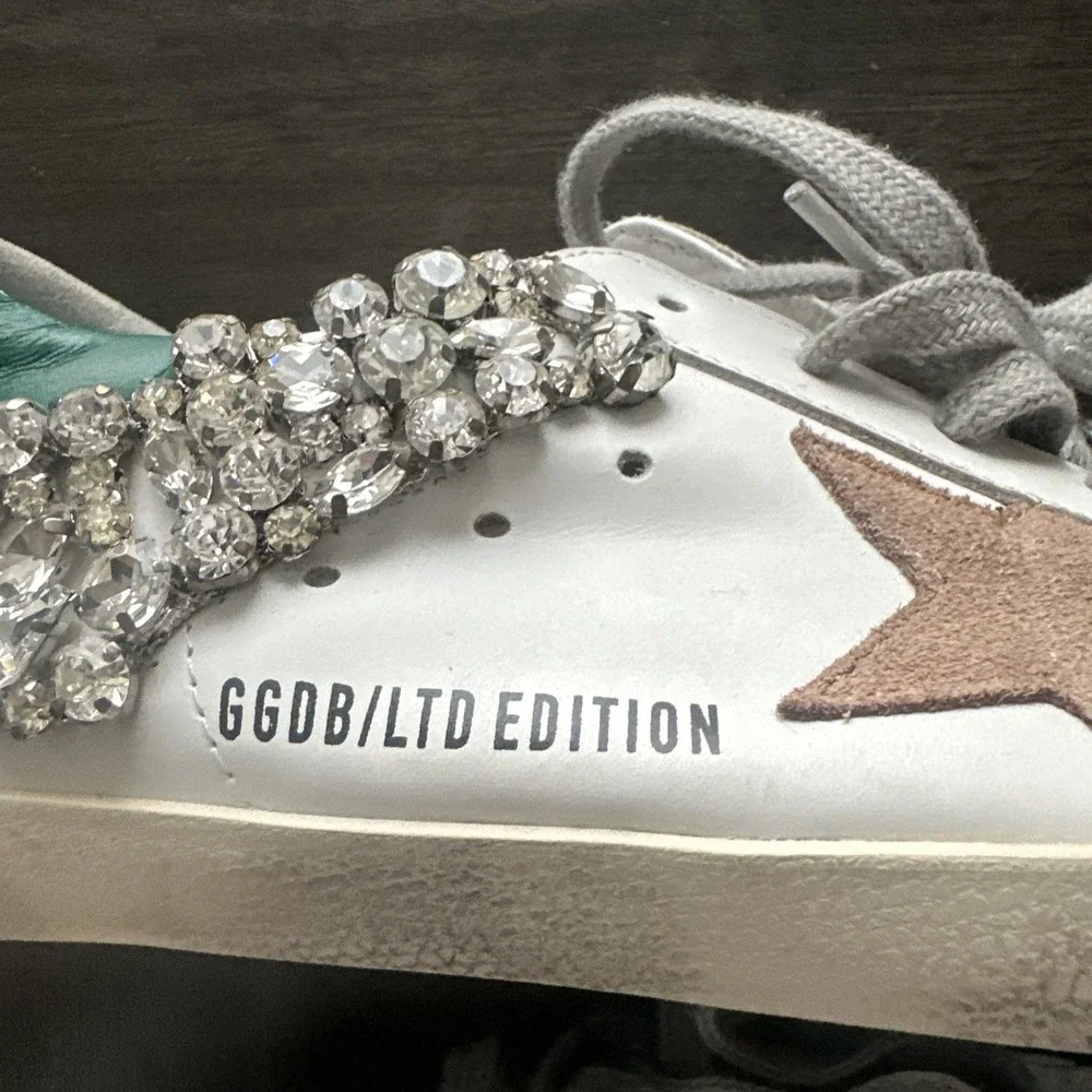 Golden Goose Super Star Rhinestones Embolished  Sneakers Size 40